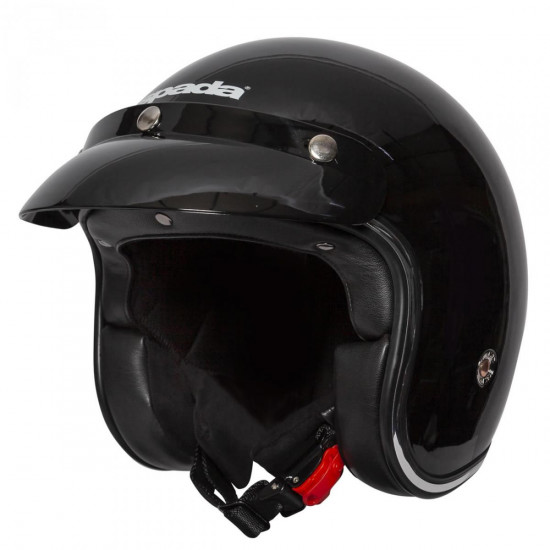 SPADA OPEN FACE CLASSIC GLOSS BLACK X-SMALL HELMET Open Face Helmets - SKU 0156265