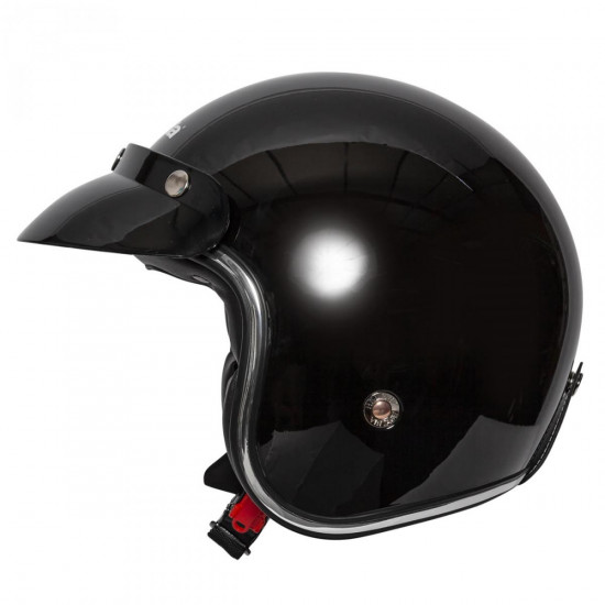 SPADA OPEN FACE CLASSIC GLOSS BLACK X-SMALL HELMET Open Face Helmets - SKU 0156265