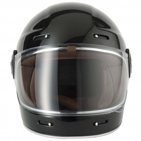 VCAN V135 Retro Black Full Face Helmets - SKU RLMWVOT001