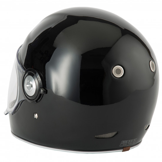 VCAN V135 Retro Black Full Face Helmets - SKU RLMWVOT006