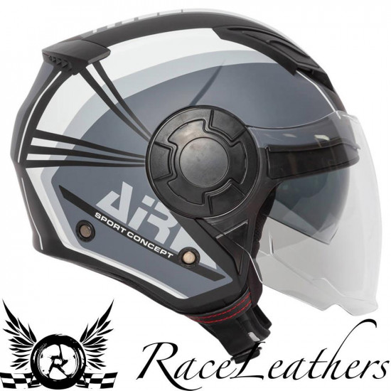 SPADA LYCAN STROBE MATT BLACK/WHITE X-SMALL HELMET Open Face Helmets - SKU 0762381