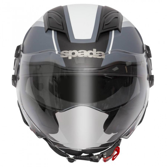 SPADA LYCAN STROBE MATT BLACK/WHITE X-SMALL HELMET