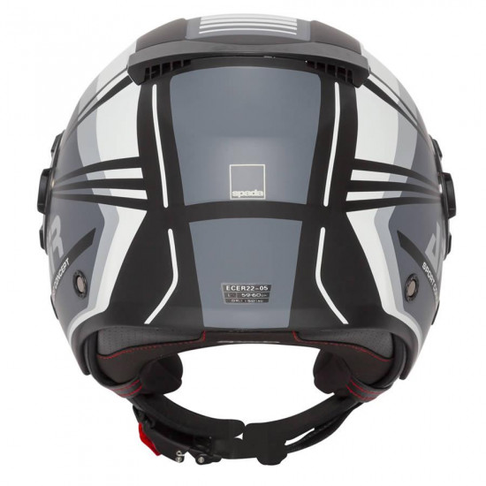 SPADA LYCAN STROBE MATT BLACK/WHITE X-SMALL HELMET Open Face Helmets - SKU 0762381