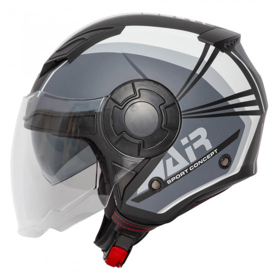 SPADA LYCAN STROBE MATT BLACK/WHITE X-SMALL HELMET Open Face Helmets - SKU 0762381