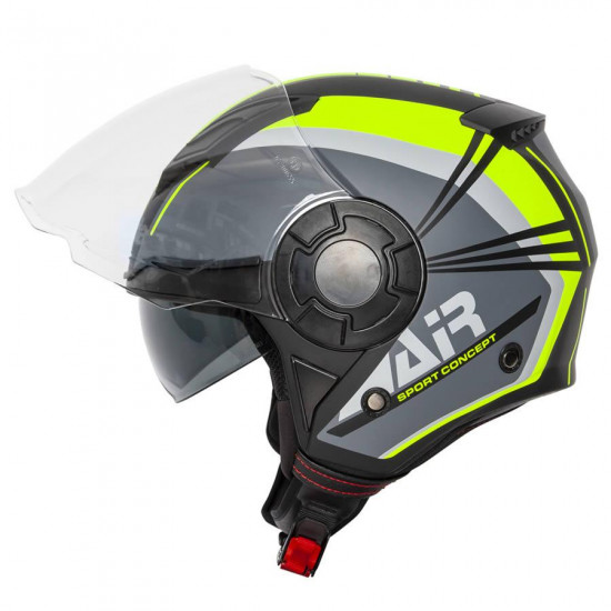 Spada Lycan Strobe Matt Yellow Black Open Face Helmets - SKU 0762435