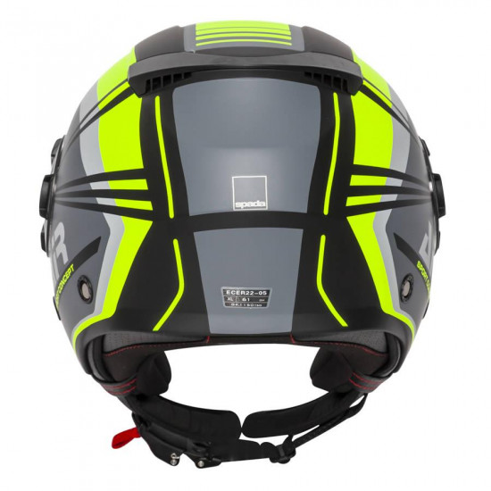 Spada Lycan Strobe Matt Yellow Black Open Face Helmets - SKU 0762435