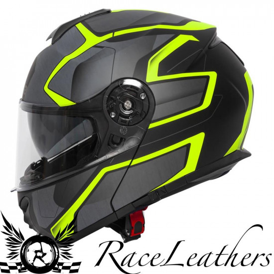 SPADA ORION SLATE MATT BLACK/YELLOWX-SMALL HELMET Flip Front Motorcycle Helmets - SKU 0765221