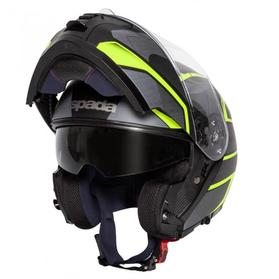 SPADA ORION SLATE MATT BLACK/YELLOWX-SMALL HELMET Flip Front Motorcycle Helmets - SKU 0765221