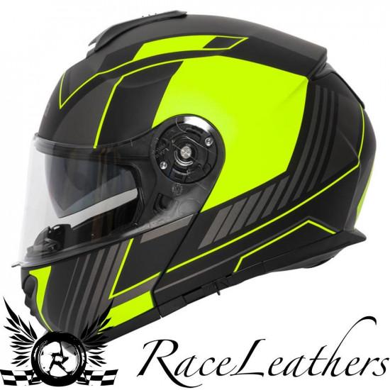 SPADA ORION WHIP MATT BLACK/FLOX-SMALL HELMET Flip Front Motorcycle Helmets - SKU 0762787