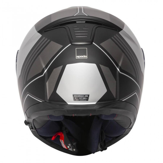 SPADA ORION WHIP MATT BLACK/SILVERX-SMALL HELMET Flip Front Motorcycle Helmets - SKU 0762831