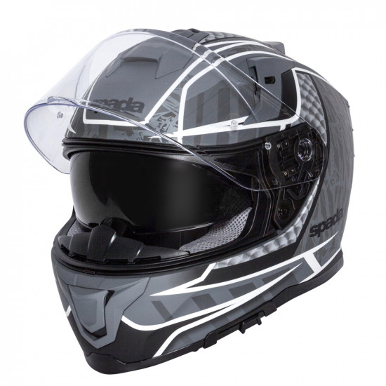 SPADA SP1 RAPTOR MATT BLACK/GREY X-SMALL HELMET