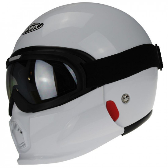 VPR.303 RS07 F07 Trooper Open Face Helmet White Open Face Helmets - SKU A235WhiteXS