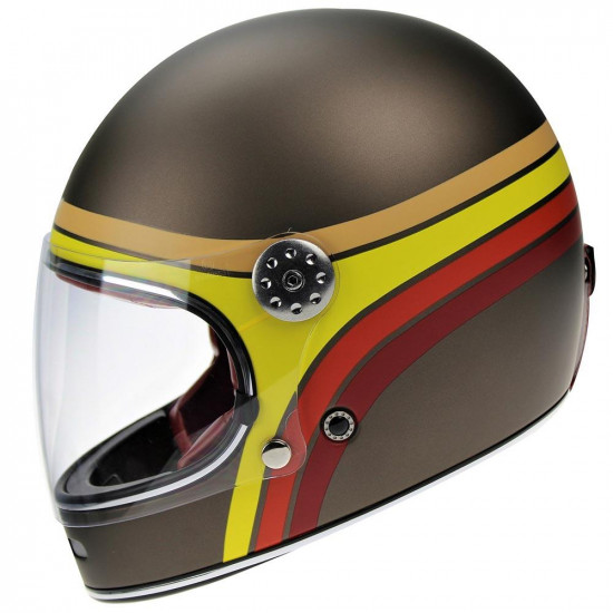 VPR.303 F656 Vintage Rust Stripe Graphic Matt Motorcycle Helmet Full Face Helmets - SKU A311RustStripeGraphicMattXS