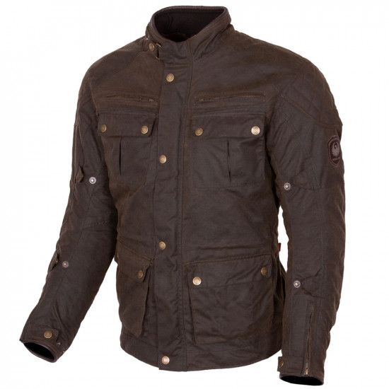 Merlin Yoxall II Olive Wax Cotton Motorcycle Jacket Mens Motorcycle Jackets - SKU MWP141/OLV/SML