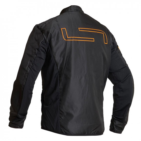 Lindstrands Sunne Black Orange Laminated Motorcycle Jacket Mens Motorcycle Jackets - SKU 720-21060208-48