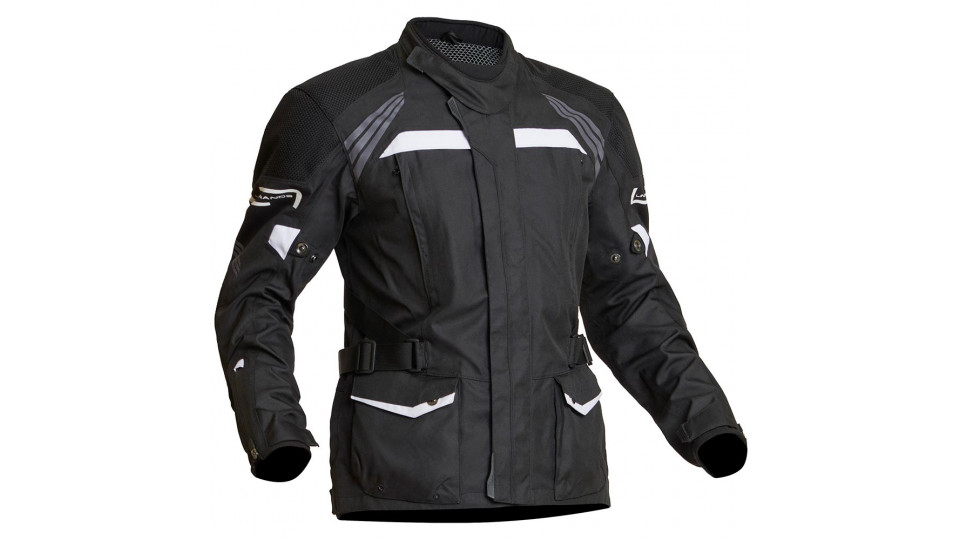 Lindstrands Transtrand Black White Waterproof Motorcycle Jacket