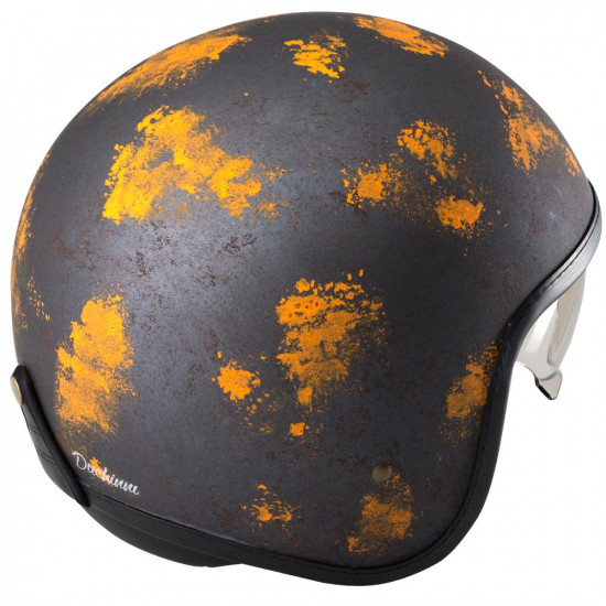 Duchinni D388 Vintage Rust Motorcycle Open Face Helmet