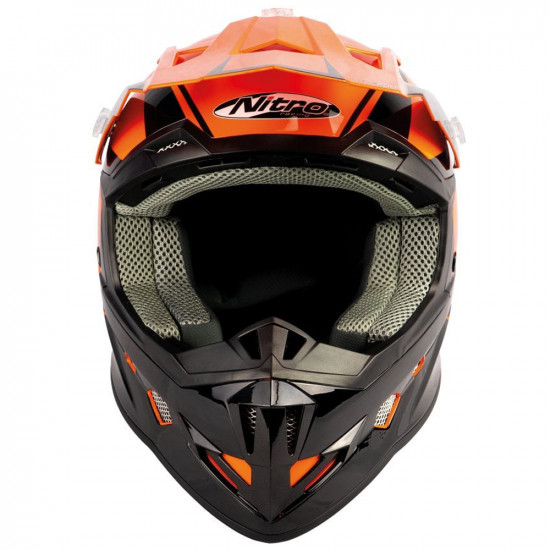 Nitro MX700 Black Orange Gloss Off Road Helmets - SKU 8050791