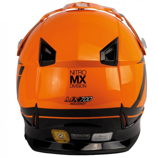 Nitro MX700 Black Orange Gloss Off Road Helmets - SKU 8050791