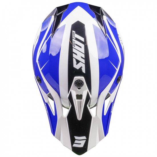 Shot MX Helmet Pulse Revenge White Blue Black Off Road Helmets - SKU A09-21C1-B05-07