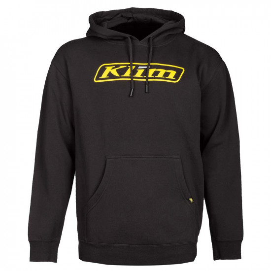 Klim Corp Hoodie Black - Vibrant Yellow Casual Wear - SKU 3774-000-160-015