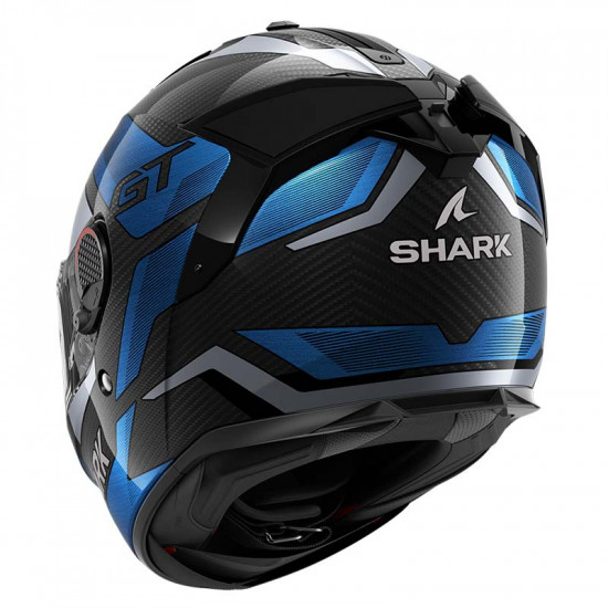 Shark Spartan GT Pro Ritmo Carbon Black Grey Blue Full Face Helmets - SKU 200/HE1355E/DBU1