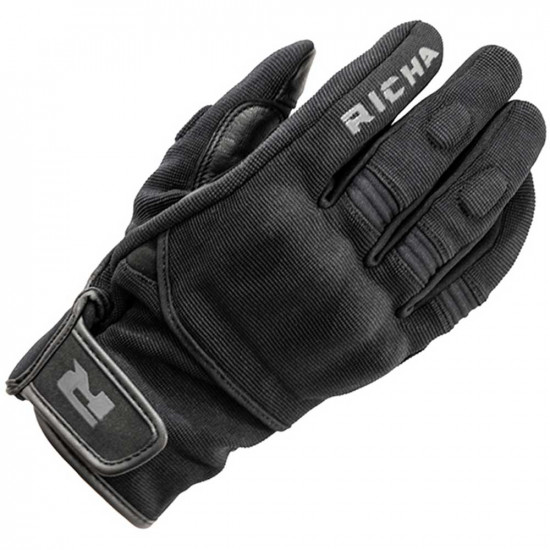 Richa Rush SUmmer Glove Black Mens Motorcycle Gloves - SKU 081/RUSHG/BLK/02