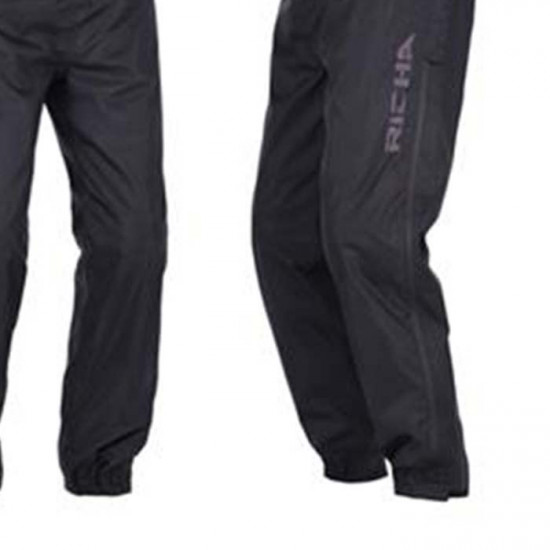 Richa Side-Zip Rain Trousers Black Waterproofs - SKU 082/7SZR/BK/03