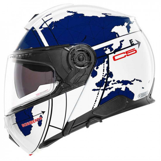 Schuberth Helmets C5 Globe Blue Flip Front Motorcycle Helmets - SKU 910C5GLOU53