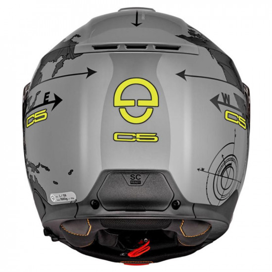 Schuberth Helmets C5 Globe Grey Flip Front Motorcycle Helmets - SKU 910C5GLOG53