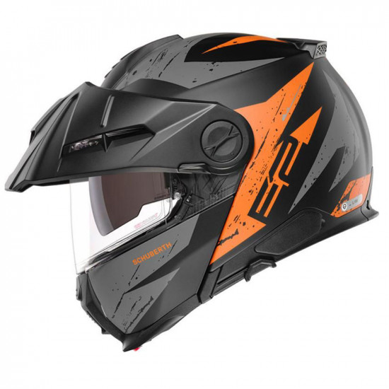 Schuberth Helmets E2 Explorer Orange Flip Front Motorcycle Helmets - SKU 910E2EXPO53