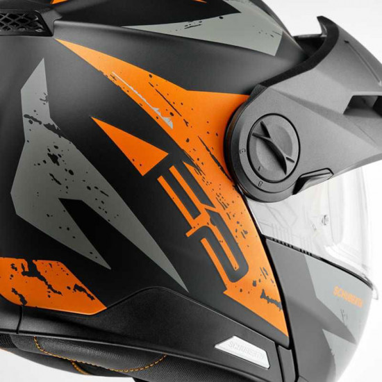 Schuberth Helmets E2 Explorer Orange Flip Front Motorcycle Helmets - SKU 910E2EXPO53