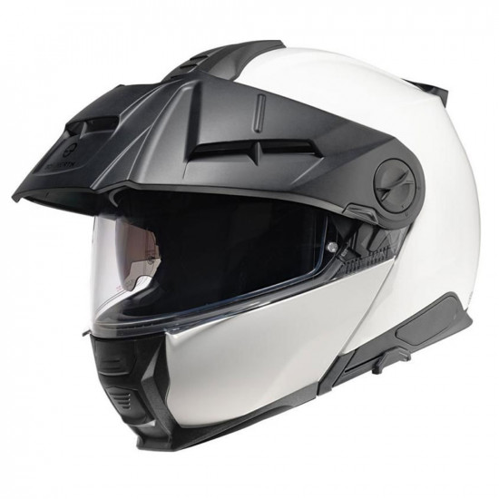 Schuberth Helmets E2 Gloss White Flip Front Motorcycle Helmets - SKU 910E2GW53