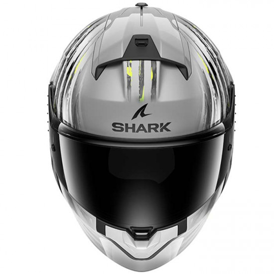 Shark Ridill 2 Assya Silver Anthracite Yellow Full Face Helmets - SKU 210/HE1120E/SAY1