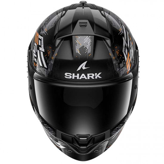 Shark Ridill 2 Molokai Black Silver Orange Full Face Helmets - SKU 210/HE1109E/KSO1