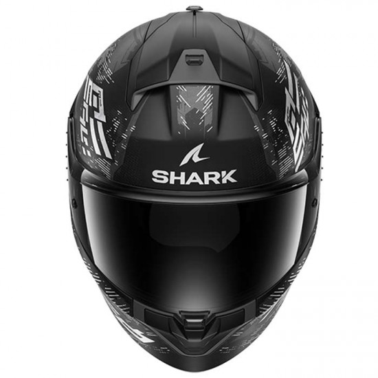 Shark Ridill 2 Molokai Matt Black White Silver Full Face Helmets - SKU 210/HE1110E/KWS1