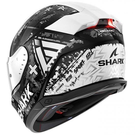 Shark Skwal I3 Hellcat Black White Anthracite + Free Chrome Visor Full Face Helmets - SKU 210/HE0828E/KUS1