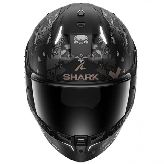 Shark Skwal I3 Hellcat Matt Black Chrome + Free Dark Visor Full Face Helmets - SKU 210/HE0829E/KUA1