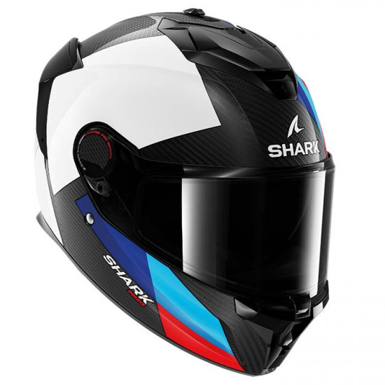 Shark Spartan GT Pro Dokhta Carbon White Blue Red Full Face Helmets - SKU 200/HE1306E/DWB1