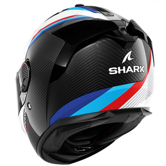 Shark Spartan GT Pro Dokhta Carbon White Blue Red Full Face Helmets - SKU 200/HE1306E/DWB1