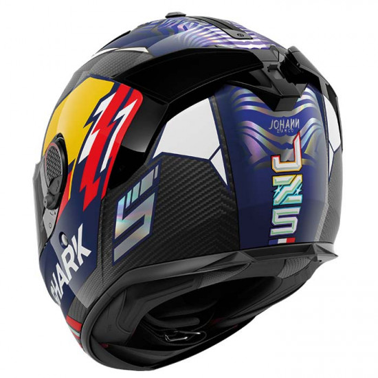 Shark Spartan GT Pro Zarco Carbon Chrome Red Full Face Helmets - SKU 235/HE1317E/DUR1