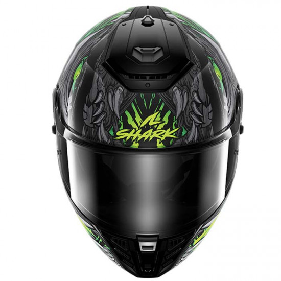 Shark Spartan RS Shaytan Black Green Anthracite Full Face Helmets - SKU 200/HE8114E/KGA1