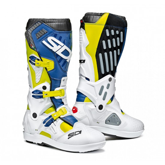 Sidi Atojo SRS Fluo Yellow Blue Adults MX Boots - SKU 0775138