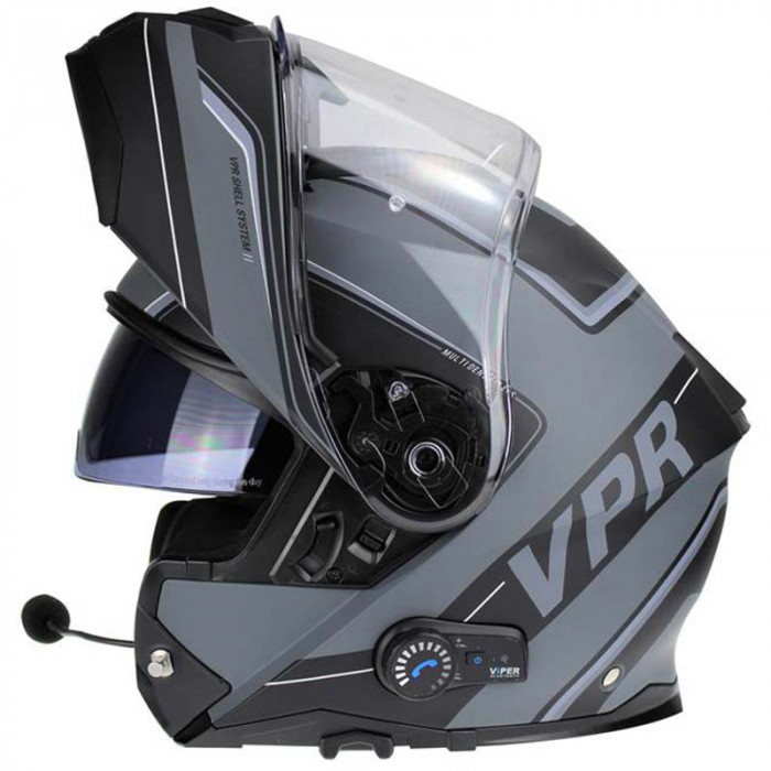 Viper RSV191 BL 3.0 Raze Grey Bluetooth Flip Front Motorcycle