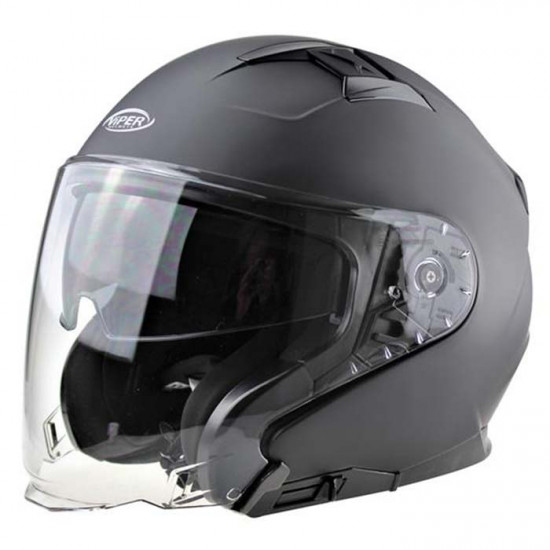 Viper RSV22 Jet Matt Black Open Face Helmets - SKU A279MattBlackXS