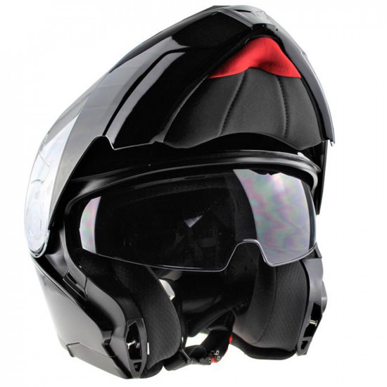 Viper RSV345 Gloss Black Helmet Flip Front Motorcycle Helmets - SKU AFM064BlackXS