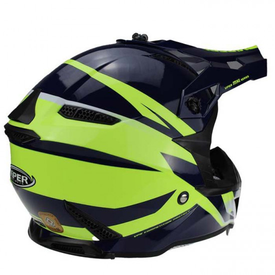 Viper RSX221 MX Crosser Blue Fluo Off Road Helmets - SKU A278BlueFluoXS