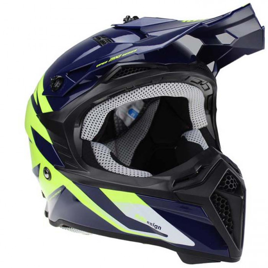 Viper RSX221 MX Crosser Blue Fluo Off Road Helmets - SKU A278BlueFluoXS