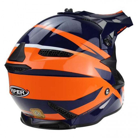 Viper RSX221 MX Crosser Blue Orange Off Road Helmets - SKU A278BlueOrangeXS