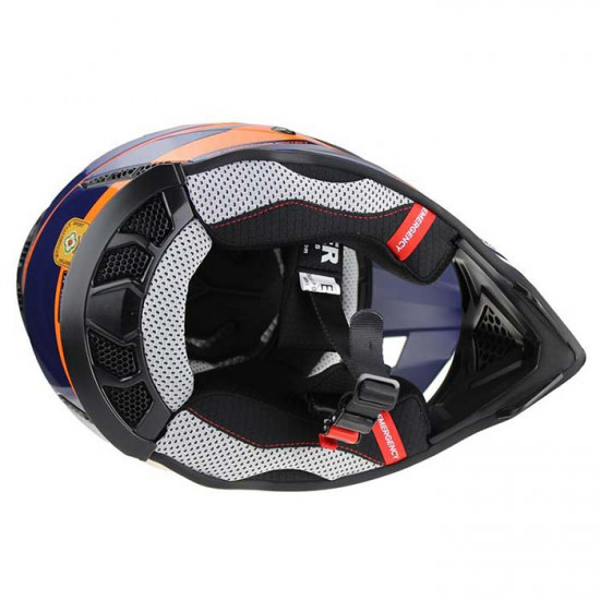 Viper RSX221 MX Crosser Blue Orange Off Road Helmets - SKU A278BlueOrangeXS